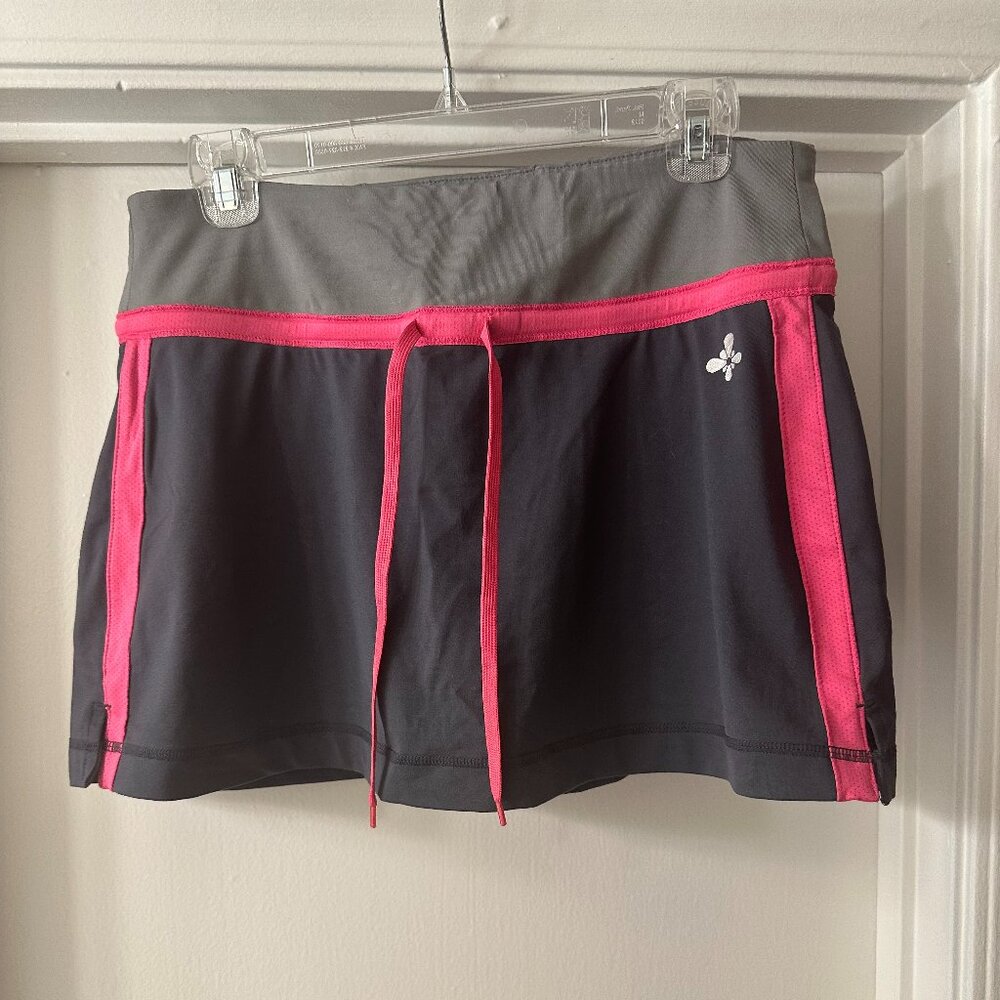Old Navy Active Gray and Pink Running Workout Skirt/Skort